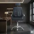 Kiti cha Ofisi cha Kukunja cha Kitambaa chenye Kiti cha Kichwa - 4