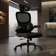 Kiti cha Ofisi cha Orthopedic chenye Mkeka Mrefu na Mikono Inayofunguka - 1
