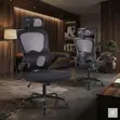 Kiti cha Ofisi cha Orthopedic chenye Mkeka Mrefu na Mikono Inayofunguka - 2