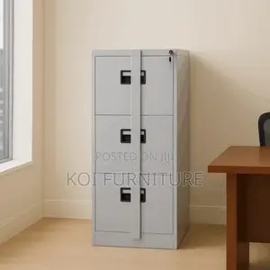 Three Drawer Lockable Office Cabinet with Bar Lock