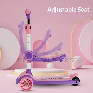 Pink Kids Adjustable Scooter with Seat