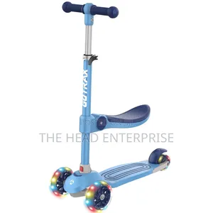 Blue Kids Manual Scooter with Seat