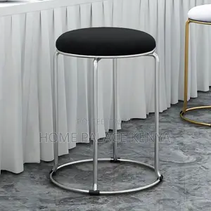 Premium Contemporary Bar Stool - Nyeusi Metal Frame