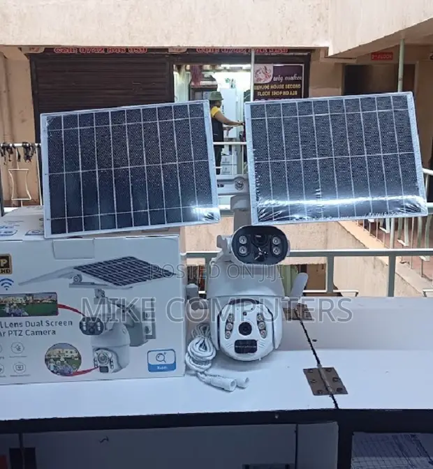 6MP 4G Solar PTZ CCTV Camera - Dual Panel Wireless Outdoor - 1
