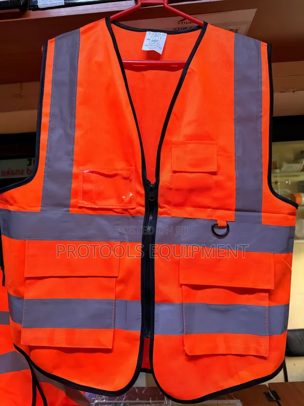 Orange High-Visibility Reflector Vest - 1