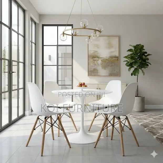 Eames Style Outdoor Dining Set - 4 Seaters - 1