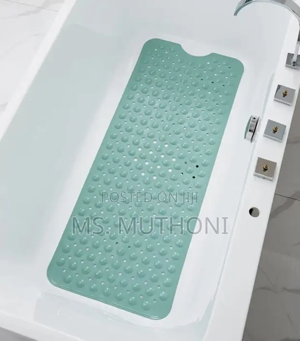 Extra Long Non-Slip Shower & Bathtub Mat with Suction Cups - 1