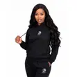 DilRay Hoodie Nyeusi ya Kawaida kwa Wanawake - 2