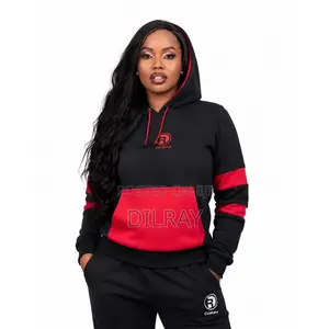 DilRay Women's Black-Red Hoodie