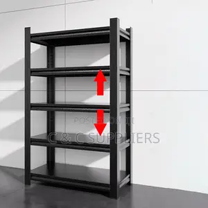 Metallic Adjustable Black Shelving Rack