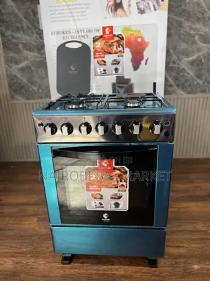 Jiko la Euroken 60*65cm (3 Gesi + 1 Hot Plate Umeme)