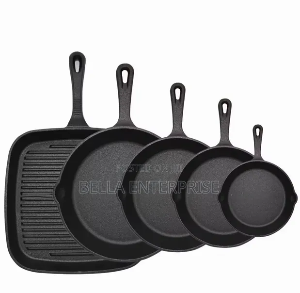 Seti ya Vipande 5 vya Cast Iron na Pan ya Steak - 1