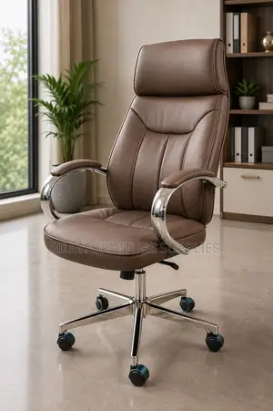 Executive Office Chair - Brown Swivel