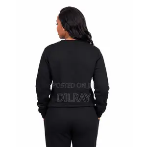 DilRay Women's Black Striped Sweatshirt