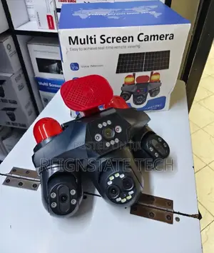 4 Lens Solar PTZ Camera with Siren