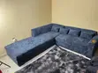 7 Seater L-Shaped Sofa with Cushions - Blue - 2