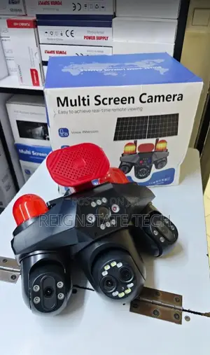 Kamera ya Simcard ya Solar PTZ yenye Siren, 4G Triple Lens