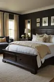 Elegant Modern Mahogany Wooden Bed - Queen Size - 3