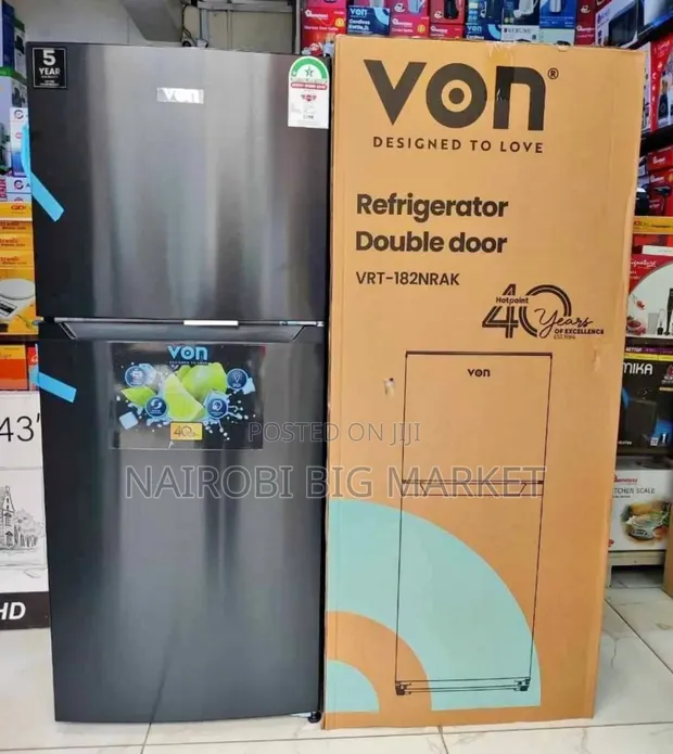 Von 334 Litres No Frost Double Door Refrigerator - 1