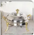 Chafing Dish 28cm yenye Kifuniko cha Kioo - 1