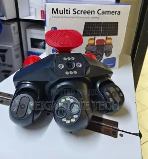 4-Lens 8MP 4G Solar PTZ Camera with Siren