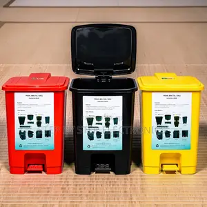 30L Hard Plastic Waste Garbage Pedal Bin