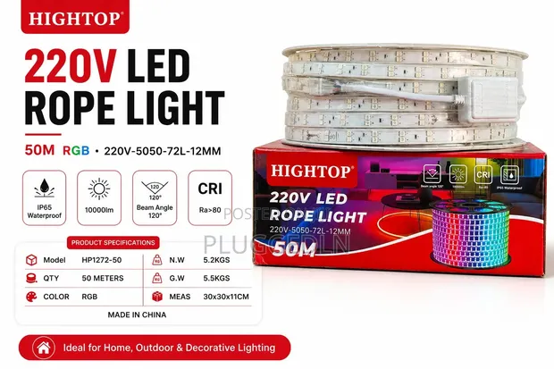 Snake Light 50M 220V RGB LED Rope Light - 1
