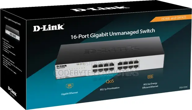 D-Link DGS-1016C/B 16-Port Unmanaged Switch - 1