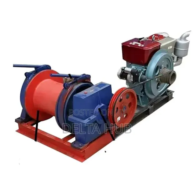 Single Drum Diesel Construction Winch - 1