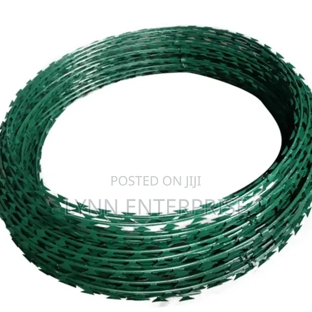 Galvanised Green 10m Concertina Razor Wire - 1