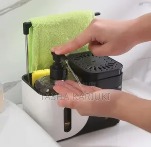 Hand and Dish Soap Dispenser Set with Sponge