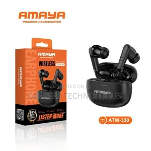 Amaya ATW-330 True Wireless Earbuds - Nyeusi