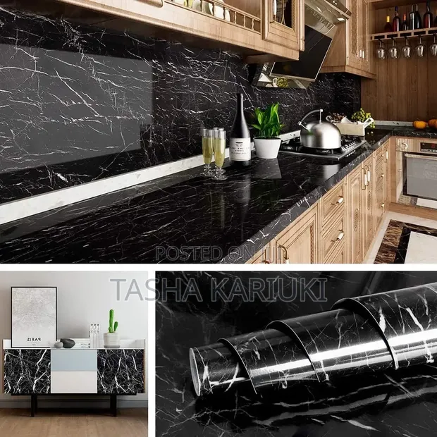 Marble Peel & Stick Karatasi ya Ukuta Isiyoingiza Maji - 1