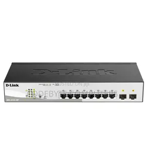 D-Link 8 Port PoE Gigabit Smart Managed Switch DGS-F1100-10PS-E/B