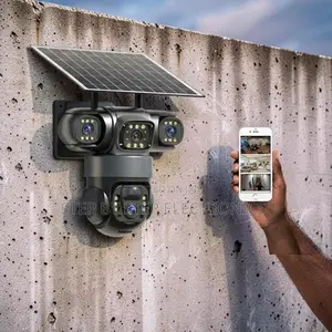 Kamera ya Solar ya 20MP 4G PTZ yenye Lensi Tatu na Betri Inayochajiwa
