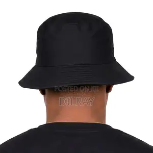 DilRay Black Cotton Bucket Hat