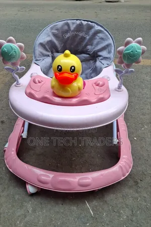 Baby Walker na Toy Tray ya Muziki - Pink
