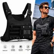 Black Tactical Sports Chest Rig Bag with Front Utility Pouch - 2