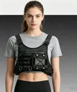 Black Tactical Sports Chest Rig Bag with Front Utility Pouch - 3