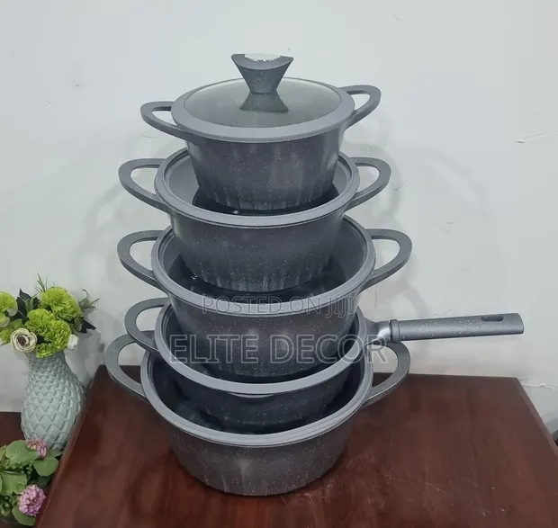 Lucky Rain 10-Piece Granite Cookware Set - 1