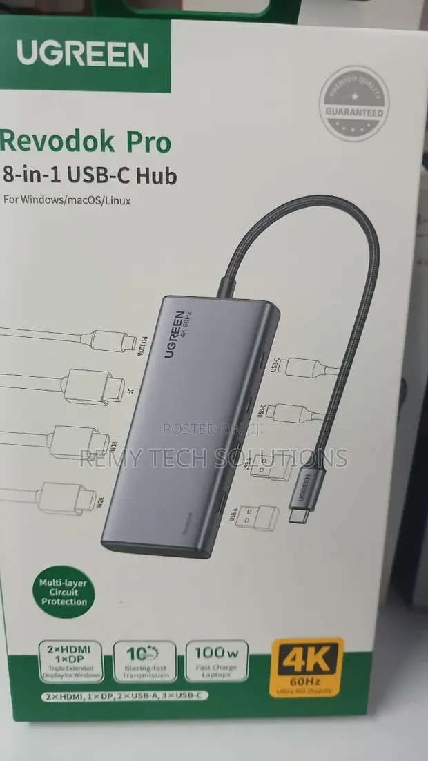 UGREEN Adapta Multifunction 8-in-1 USB-C - 1
