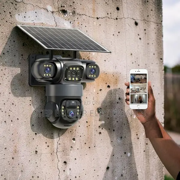 20MP 4K Ultra HD 4G PTZ Solar Camera yenye Triple Lens - 1