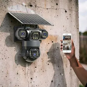 20MP 4K Ultra HD 4G PTZ Solar Camera yenye Triple Lens