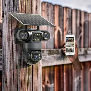 AI Human Motion Detection 4G PTZ Triple Lens Solar Camera