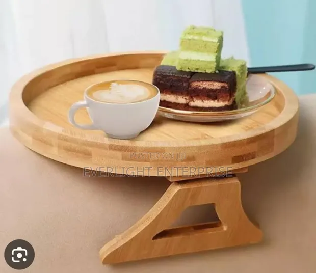 Bamboo Multi-Functional Sofa Armrest Table - 1