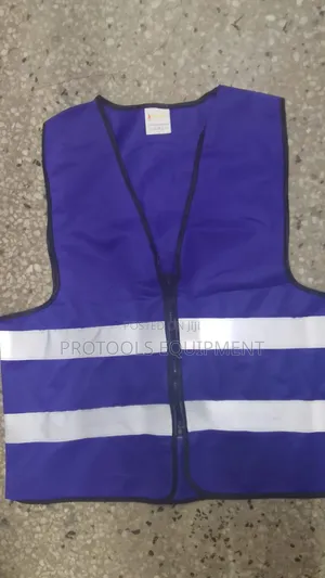 Blue Zipped Reflective Vest