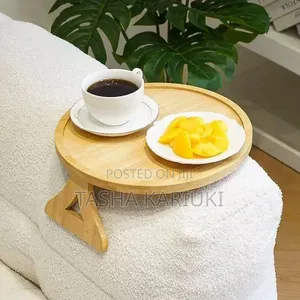 Meza ya Mkono wa Sofa wa Mianzi