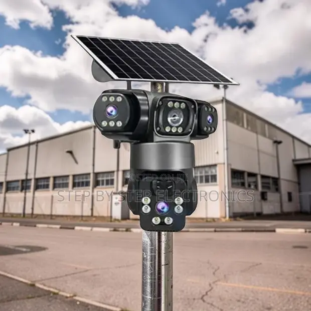 Easy Setup 20MP 4K Solar PTZ Triple Lens 4G Camera - 1