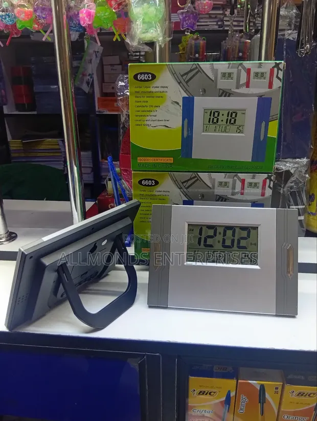 Table Clock with Time, Calendar, Temperature & Alarm - 1