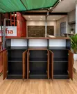 6-Door Credenza Filing Cabinet - Brown Wood - 4